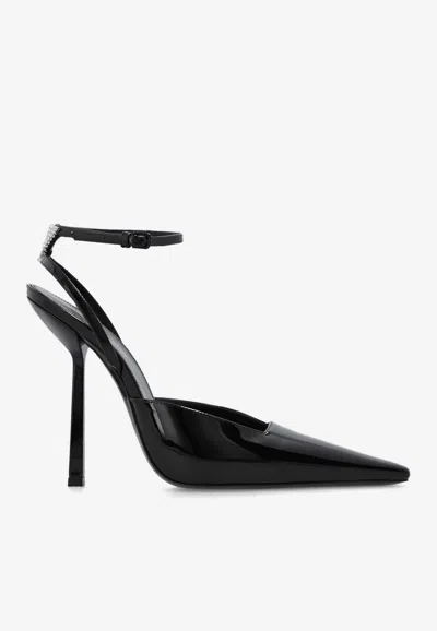 Saint Laurent Anouk Ankle Strap Pump In Black