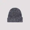 SAINT LAURENT ANTHRACITE WOOL BEANIE