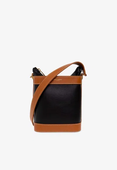 Saint Laurent Aphile Leather Bucket Bag In Black