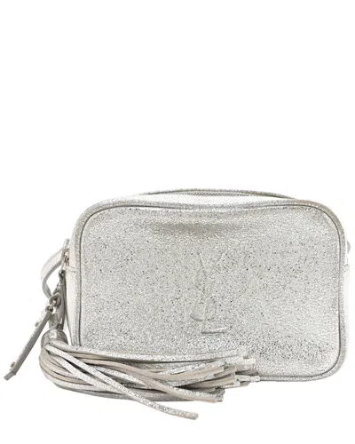Saint Laurent Argento Metallic Lambskin Leather Monogram Lou Belt Bag  (authentic Pre-loved)