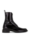 Saint Laurent Vaughn 20 Lace-up Boot In Noir