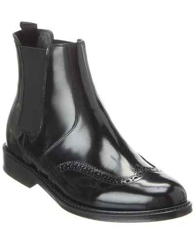 Saint Laurent Army 20 Leather Chelsea Boot In Black