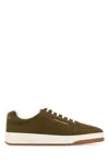 Saint Laurent Sneakers Sl/61 In Gabardine Verde Militare Uomo