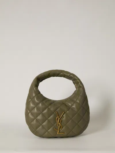 Saint Laurent Army Green Nappa Leather Icarino Shoulder Bag