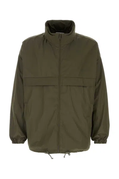 SAINT LAURENT ARMY GREEN POLYESTER WINDBREAKER