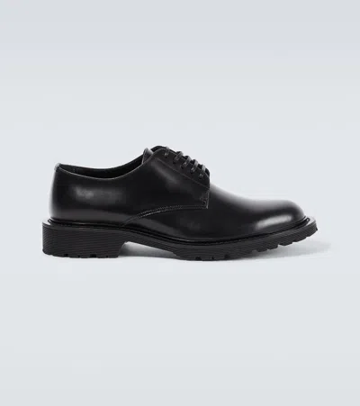 Saint Laurent Vaughn 20 Leather Loafers In Black