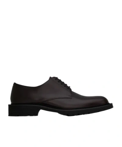 Saint Laurent Army Smooth Leather Derby Shoes In Black