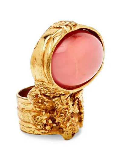 Pre-owned Saint Laurent Arty Ring In Gold