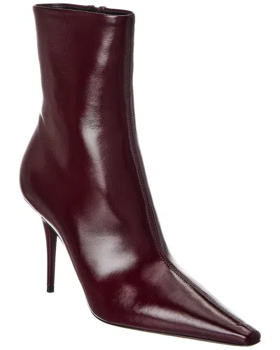 Saint Laurent Ashley 90 Leather Boot In Red