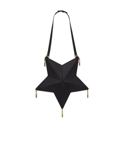Saint Laurent Astro Tassel Shoulder Bag In Black