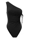 Saint Laurent Gathered One-shoulder Swimsuit