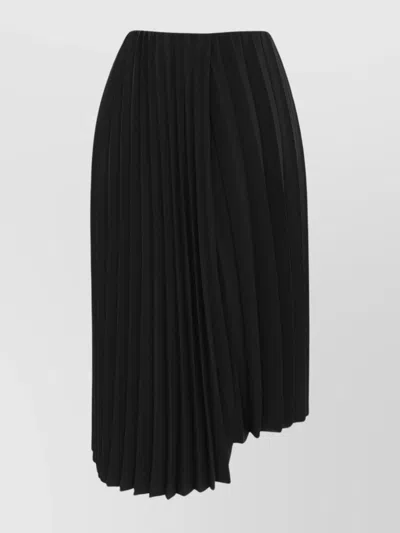 Saint Laurent Pleated Skirt In Black