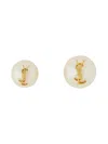 Saint Laurent Asymmetrical Earrings "cassandras" In White