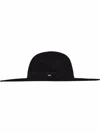 Saint Laurent Asymmetrical Hat With Gros Grain Ribbon Detail In Multicolor