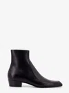 Saint Laurent Augustin Zip Detailed Ankle Boots In Black