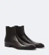 Saint Laurent Adrien Box Leather Chelsea Boots In Black