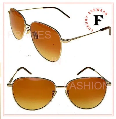 Pre-owned Saint Laurent Authentic Sl 328 Gold Orange Butterfly Metal Sunglasses Sl328k 008