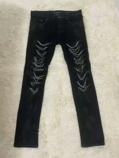Pre-owned Saint Laurent Autumn/winter Black Chain Jeans