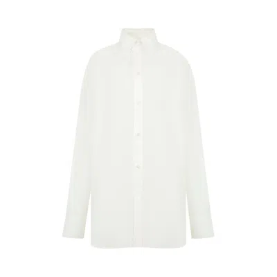 Pre-owned Saint Laurent Avec Broderie 'craie' | White | Women's Size 36