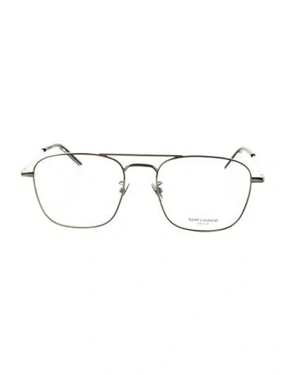 Pre-owned Saint Laurent Aviator Eyeglasses W/ Tags In Silver