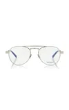 Saint Laurent Aviator-frame Metal Glasses