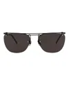 Saint Laurent Aviator-frame Metal Sunglasses In Black