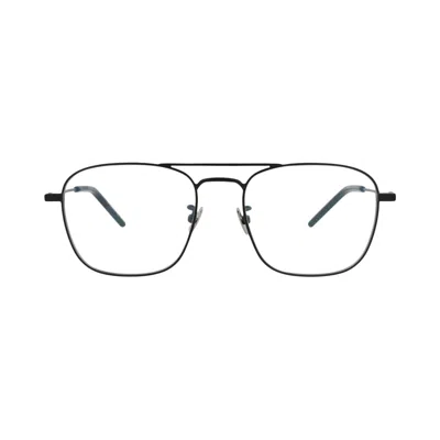 Pre-owned Saint Laurent Aviator Frame Metal Sunglasses 'black/transparent' | Men's Size Onesize