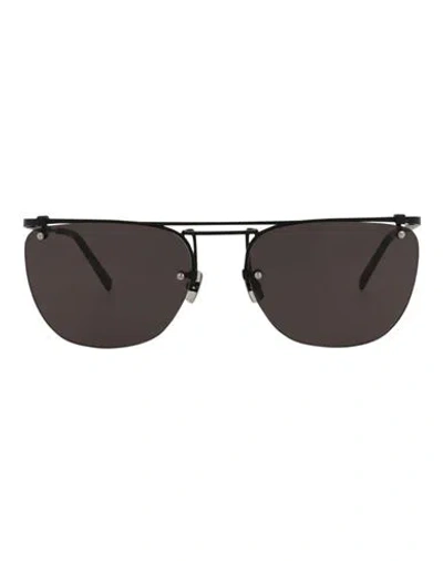Saint Laurent Aviator-frame Metal Sunglasses Man Sunglasses Black Size 58 Metal
