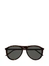 Saint Laurent Aviator Frame Sunglasses In 002 Havana Havana Transpa