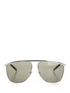 Saint Laurent Aviator Glasses Grey In Green