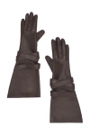 Saint Laurent Aviator Gloves In Brown