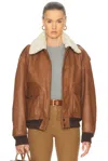 Saint Laurent Aviator Bomber Jacket In Multi