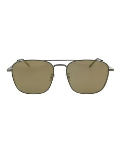Saint Laurent Aviator-style Metal Sunglasses Sunglasses Grey Size 58 Metal In Multi
