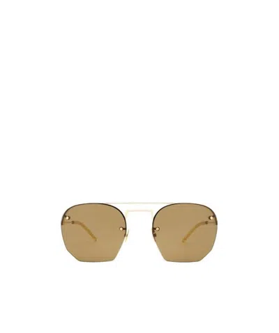 Saint Laurent Aviator-style Sunglasses In Brown
