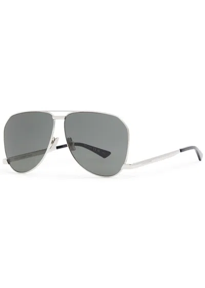 Saint Laurent Aviator-style Sunglasses In Metallic