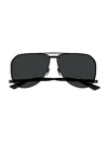 Saint Laurent Sl 690 Dust 001 Black Sunglasses In 001 Black Black Black