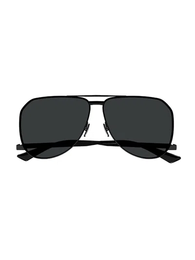Saint Laurent Aviator Sunglasses In 001 Black Black Black