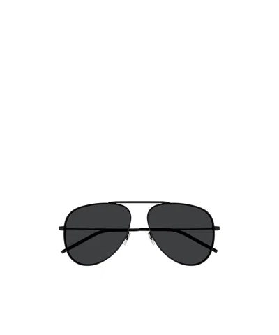 Saint Laurent Aviator Sunglasses In Black