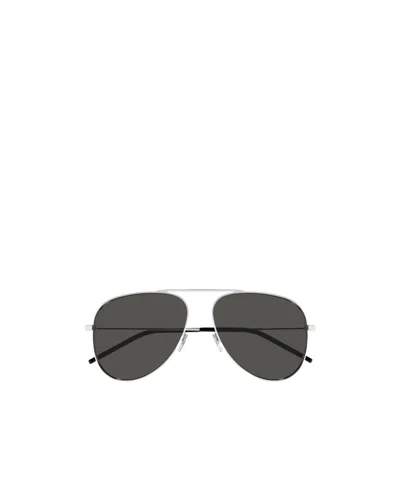 Saint Laurent Aviator Sunglasses In Black