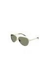 Saint Laurent Aviator Sunglasses In Green