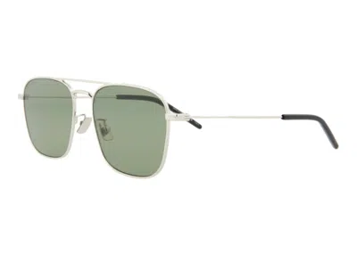 Pre-owned Saint Laurent Aviator Sunglasses003) In Silver/green (sl309/30008020