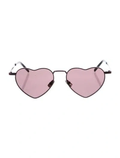 Pre-owned Saint Laurent Aviator Tinted Sunglasses In Black