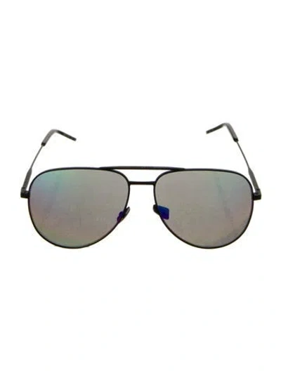 Pre-owned Saint Laurent Aviator Tinted Sunglasses In Black
