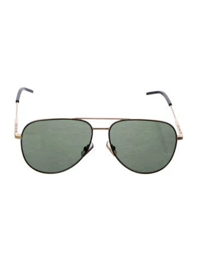 Pre-owned Saint Laurent Aviator Tinted Sunglasses In Black