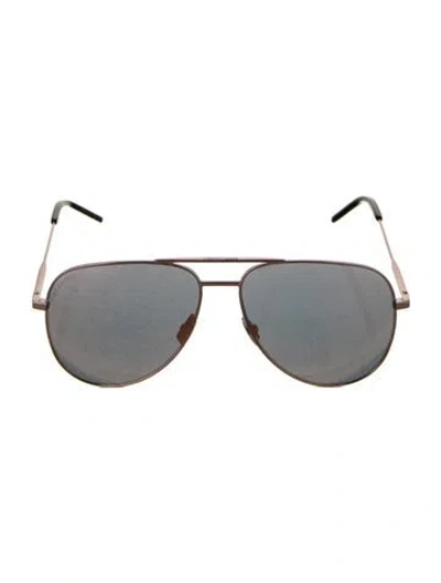 Pre-owned Saint Laurent Aviator Tinted Sunglasses In Pink