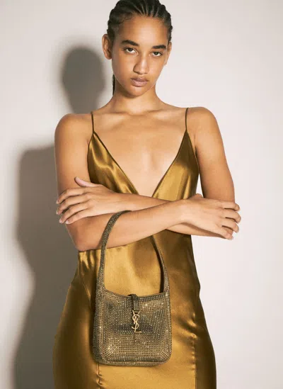 Saint Laurent Baby Le 5 À 7 Shoulder Bag In Gold