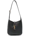Saint Laurent Black Le 5 7 Leather Shoulder Bag In Schwarz