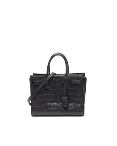 Saint Laurent Baby Sac De Jour Bag In Black