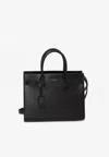 Saint Laurent Baby Sac De Jour Calf Leather Tote Bag In Black