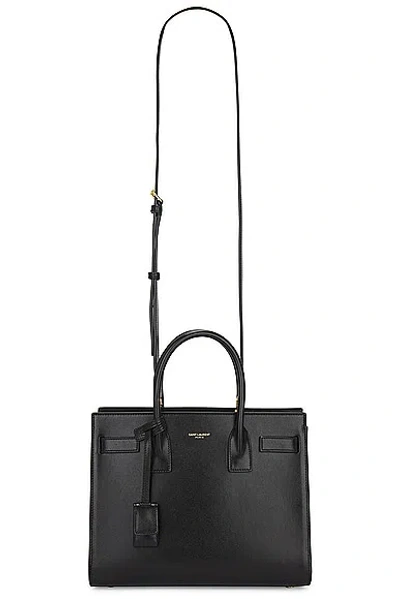 Saint Laurent Baby Sac De Jour Carryall Bag In Noir